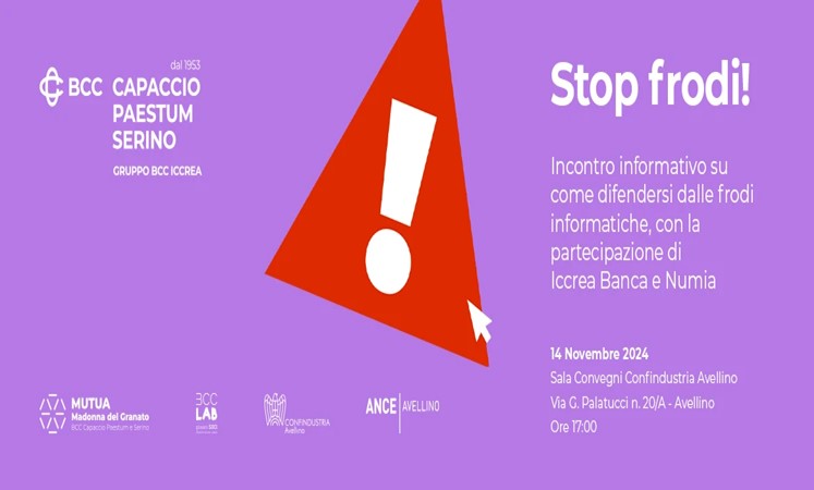 BCC Capaccio Paestum e Serino. Evento informativo per contrastare le frodi informatiche